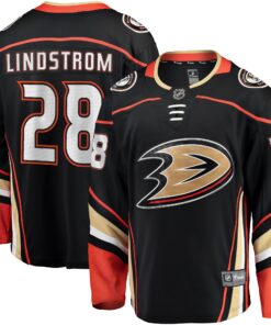 Gustav Lindstrom Anaheim Ducks Fanatics Home Premier Breakaway Player Jersey  Black