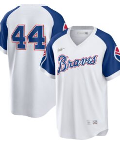 Hank Aaron Atlanta BravesHome Cooperstown Collection Player Jersey  White
