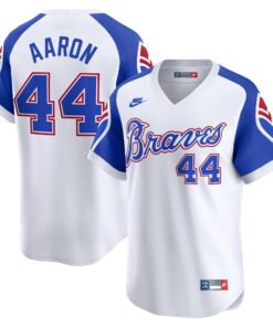 Hank Aaron Atlanta BravesThrowback Cooperstown Limited Jersey  White