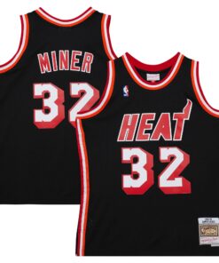 Harold Miner Miami Heat Mitchell &amp Ness  199293 Hardwood Classics Swingman Throwback Jersey - Black