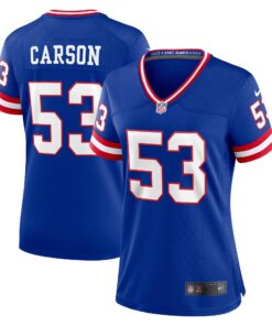 Harry Carson New York Giants  Women_s Classic Retired Player Game Jersey  Royal