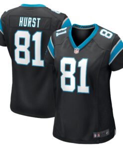 Hayden Hurst Carolina Panthers  Women_s Game Player Jersey  Black