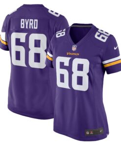Henry Byrd Minnesota Vikings  Women_s Team Game Jersey   Purple