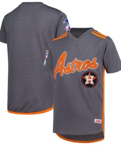 Houston Astros Stitches Youth Team VNeck Jersey  Charcoal