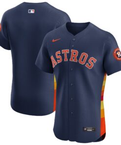 Houston AstrosAlternate Vapor Premier Elite Patch Jersey  Navy