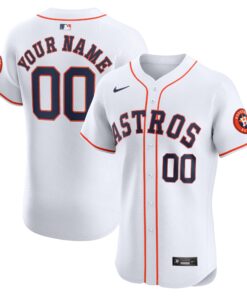 Houston AstrosHome Elite Custom Jersey  White