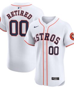 Houston AstrosHome Elite PickAPlayer Retired Roster Jersey  White