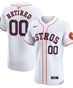 Houston AstrosHome Elite PickAPlayer Retired Roster Patch Jersey  White