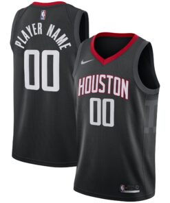 Houston Rockets Swingman Custom Jersey Black - Statement Edition