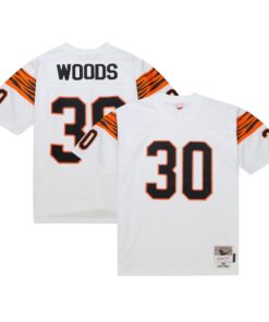 Ickey Woods Cincinnati Bengals Mitchell amp Ness Legacy Replica Jersey  White