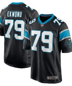Ikem Ekwonu Carolina Panthers  Player Game Jersey  Black