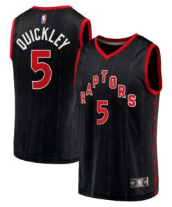 Immanuel Quickley Toronto Raptors Fanatics Fast Break Player Jersey - Statement Edition - Black