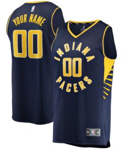 Indiana Pacers Fanatics Fast Break Custom Replica Jersey Navy - Icon Edition