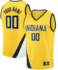 Indiana Pacers Fanatics Youth Fast Break Replica Custom Jersey - Statement Edition - Gold