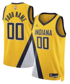 Indiana Pacers Jordan Brand Unisex 202223 Swingman Custom Jersey - Statement Edition - Yellow