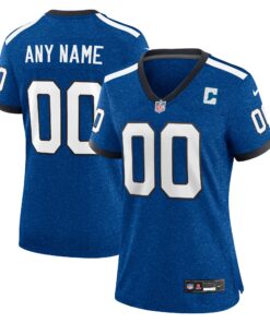 Indianapolis Colts  Women_s Indiana Nights Alternate Custom Game Jersey  Royal