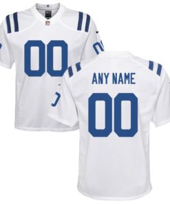  Indianapolis Colts Youth Custom Game Jersey  White