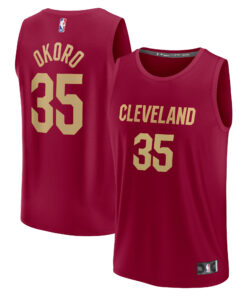 Isaac Okoro Cleveland Cavaliers Fanatics Fast Break Replica Jersey - Icon Edition - Wine