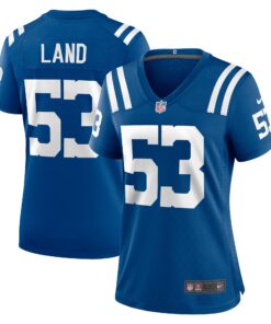 Isaiah Land Indianapolis Colts  Women_s Team Game Jersey   Royal