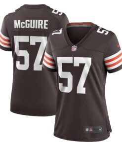 Isaiah McGuire Cleveland Browns  Women_s Team Game Jersey   Brown