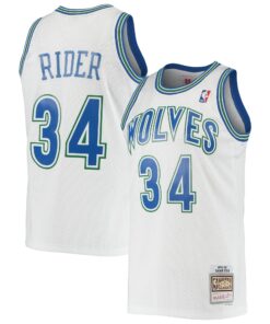 Isaiah Rider Minnesota Timberwolves Mitchell &amp Ness 199596 Hardwood Classics Swingman Jersey - White
