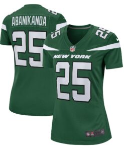 Israel Abanikanda New York Jets  Women_s  Game Jersey  Gotham Green