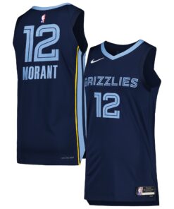 Ja Morant Memphis Grizzlies Authentic Jersey - Icon Edition - Navy