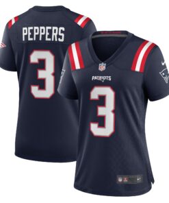 Jabrill Peppers New England Patriots  Women_s Game Jersey  Navy