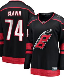Jaccob Slavin Carolina Hurricanes Fanatics Women_s Home Breakaway Player Jersey  Black