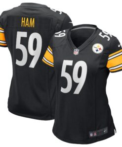 Jack Ham Pittsburgh Steelers  Women_s Game Retired Player Jersey  Black