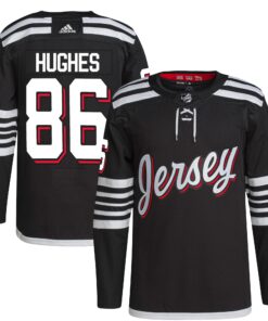 Jack Hughes New Jersey Devils Alternate Primegreen Authentic Player Jersey  Black