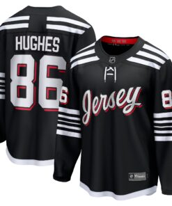 Jack Hughes New Jersey Devils Fanatics Alternate Premier Breakaway Player Jersey  Black