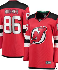 Jack Hughes New Jersey Devils Fanatics Women_s Home Breakaway Jersey  Red