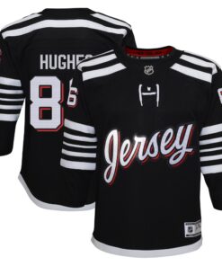 Jack Hughes New Jersey Devils Youth Alternate PremiernbspPlayer Jersey  Black