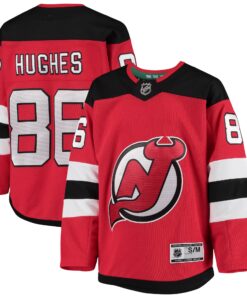 Jack Hughes New Jersey Devils Youth Home Premier Player Jersey  Red