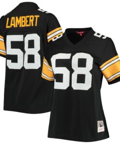 Jack Lambert Pittsburgh Steelers Mitchell amp Ness Women_s Legacy Replica Player Jersey  Black 1