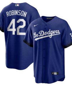 Jackie Robinson Los Angeles DodgersCity Connect Replica Player Jersey  Royal