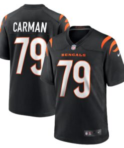 Jackson Carman Cincinnati Bengals  Game Jersey  Black
