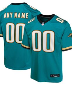 Jacksonville Jaguars  Youth Prowler Throwback Custom Game Jersey  Teal