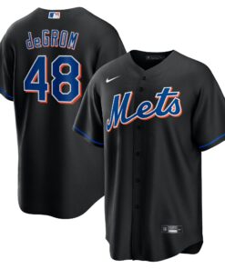 Jacob deGrom New York Mets2022 Alternate Replica Player Jersey  Black