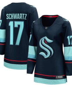 Jaden Schwartz Seattle Kraken Fanatics Women_s Home Breakaway Player Jersey  Navy