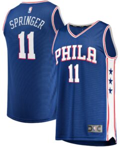 Jaden Springer Philadelphia 76ers Fanatics Fast Break Replica Jersey Royal - Icon Edition