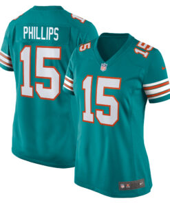Jaelan Phillips Miami Dolphins  Women_s Alternate Game Jersey  Aqua