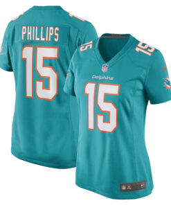 Jaelan Phillips Miami Dolphins  Women_s Game Player Jersey  Aqua