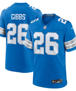 Jahmyr Gibbs Detroit Lions  Game Jersey  Blue