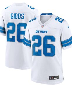 Jahmyr Gibbs Detroit Lions  Game Jersey  White