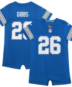 Jahmyr Gibbs Detroit Lions  Newborn amp Infant Game Romper Jersey  Blue