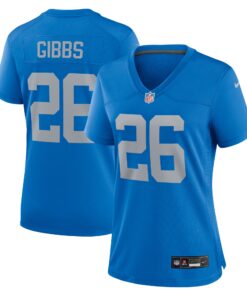 Jahmyr Gibbs Detroit Lions  Women_s Alternate Game Jersey  Blue