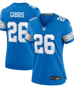 Jahmyr Gibbs Detroit Lions  Women_s Game Jersey  Blue