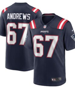 Jake Andrews New England Patriots  Team Game Jersey   Navy